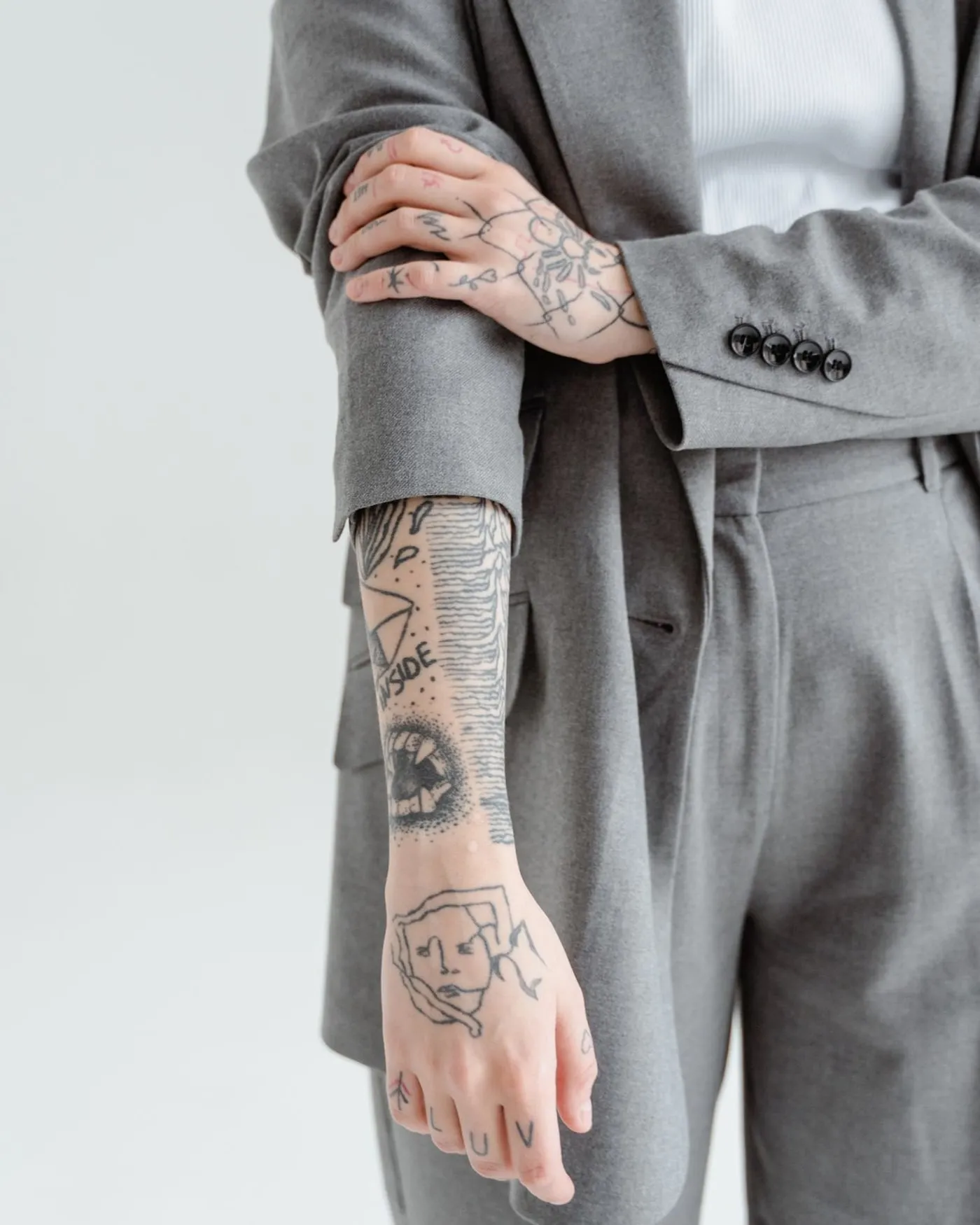 The same forearm well over a year later, the group reading as one collection.